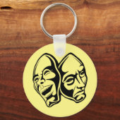 喜劇の悲劇の劇場のマスクはまだ生活を仮装 キーホルダー (裏面)