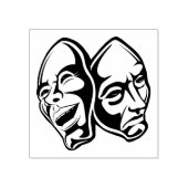 喜劇の悲劇の劇場のマスクはまだ生活を仮装 ラバースタンプ (インプリント)