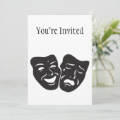 喜劇の悲劇の戯曲劇場のマスク 招待状 (スタンド正面)