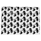 喜劇の悲劇の白黒シアターマスク大 ラージペーパーバッグ (裏面)