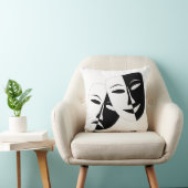 喜劇の悲劇の黒と白の劇場用マスク クッション (椅子)