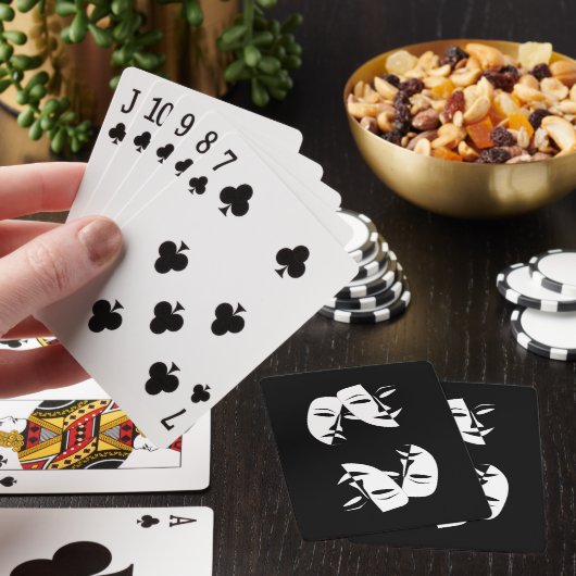 喜劇の悲劇の黒と白の劇場用マスク トランプ (インサイチュ)