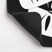 喜劇の悲劇の黒と白の劇場用マスク マウスパッド (コーナー)