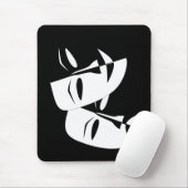 喜劇の悲劇の黒と白の劇場用マスク マウスパッド (マウス)