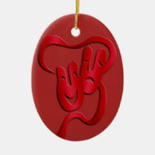 喜劇の悲劇ドラマ劇場クリスマスオーナメント セラミックオーナメント (正面)