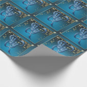 喜劇の悲劇ブルーシアターマスクフォトグロス紙 ラッピングペーパー (角)