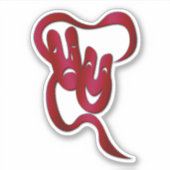 喜劇の悲劇レッドシアターマスク シール (正面)