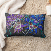 喜劇または悲劇のこっけい者のマスク ランバークッション (ブランケット)