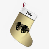 喜劇パーソナライズされた劇場用マスク スモールクリスマスストッキング (正面 (吊り時))