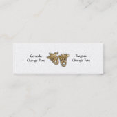 喜劇及び悲劇の劇場のマスクカードビジネス スキニー名刺 (裏面)