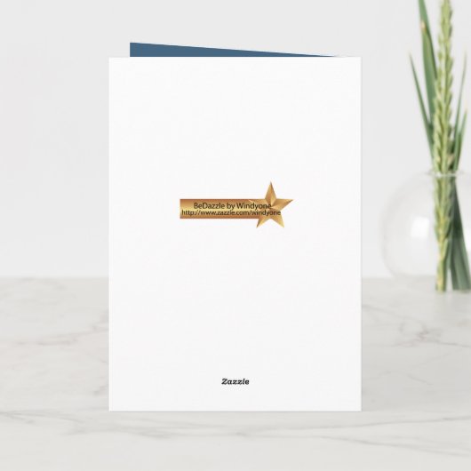 喜劇悲劇ブルーシアターマスク誕生日カード カード (裏面)