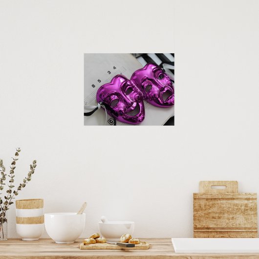 喜劇悲劇マスク ポスター (キッチン)