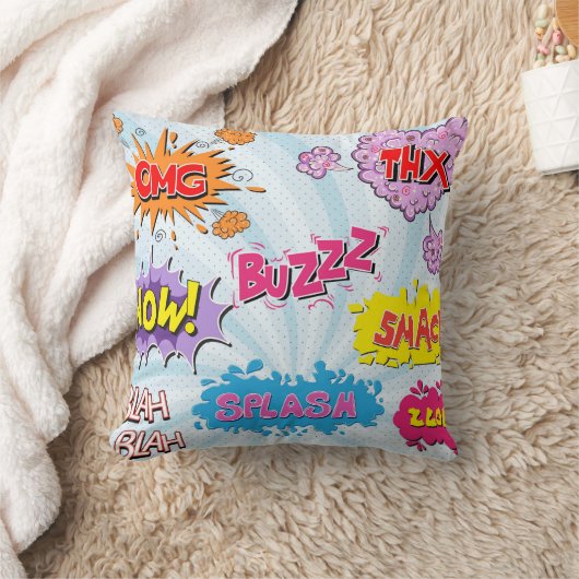 喜劇的なスタイルのガーリーな英雄のデザイン クッション (ブランケット)