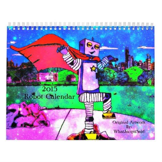 喜劇的なスタイルのロボット2015月例カレンダー カレンダー (カバー)
