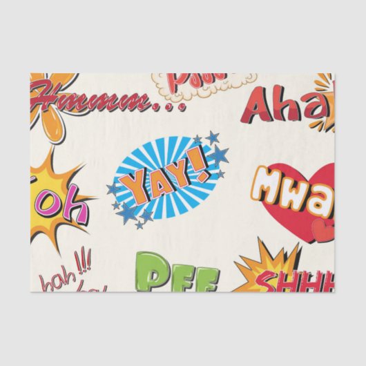 喜劇的なスタイルの英雄のガーリーなデザイン 薄葉紙 (正面)