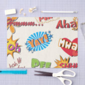 喜劇的なスタイルの英雄のガーリーなデザイン 薄葉紙 (クラフト)