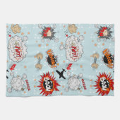 喜劇的なスタイルの英雄のデザイン キッチンタオル (横)