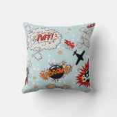 喜劇的なスタイルの英雄のデザイン クッション (裏面)