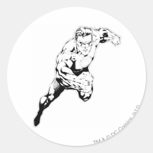 喜劇的なスタイル-白黒速いジャンプ ラウンドシール