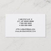 喜劇的なスピーチの泡 名刺 (裏面)