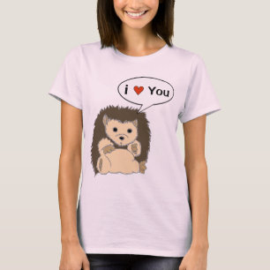 喜劇的なハリネズミのワイシャツはスピーチの泡をカスタマイズ Tシャツ