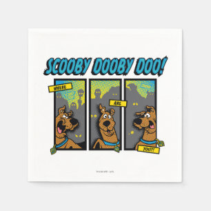 喜劇的なパネルいるScooby-Doo スタンダードカクテルナプキン