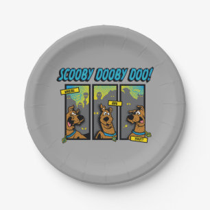 喜劇的なパネルいるScooby-Doo ペーパープレート