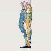 喜劇的なプリントパターン（の模様が）あるな女性のレギンス レギンス (左)
