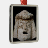 喜劇的なマスク メタルオーナメント (右)