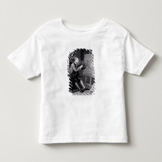 喜劇的なムーサを絵を描く自画像 トドラーTシャツ (正面)