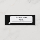 喜劇的な泡 スキニー名刺 (裏面)