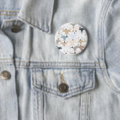 喜劇的な漫画のかわいい孤またはオオカミパターン 缶バッジ (インサイチュ)