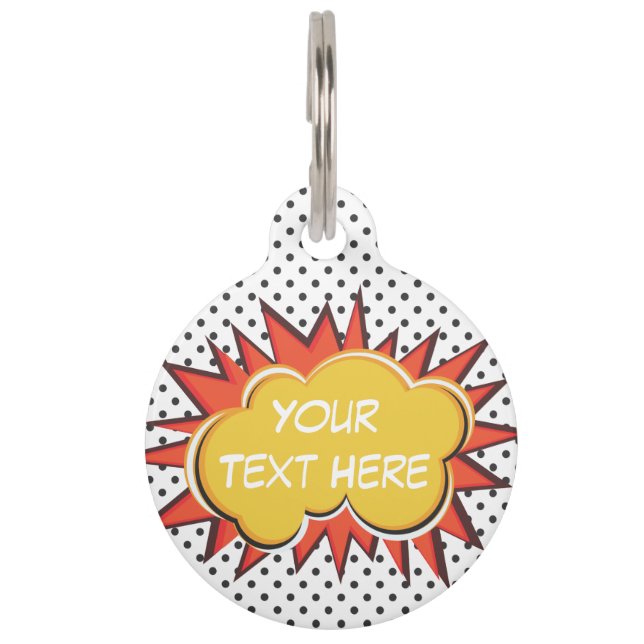 喜劇的な爆発 ペット　ネームタグ (正面)