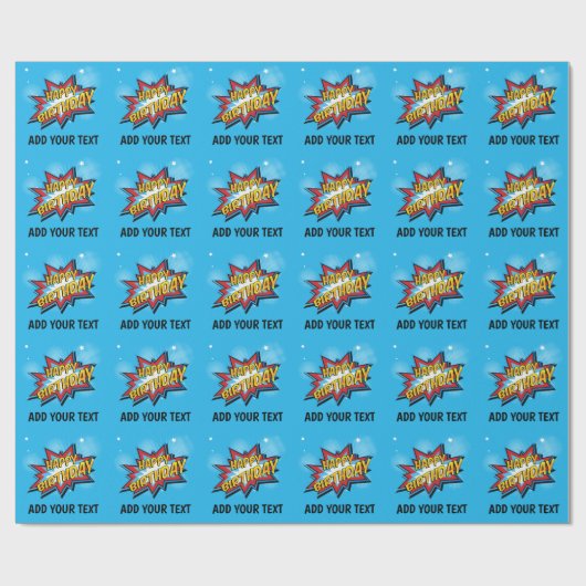 喜劇的な英雄の誕生日プレゼントの覆い ラッピングペーパー (フラット)