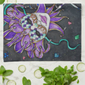 喜劇/悲劇ジェスターマスク キッチンタオル (折り畳み)