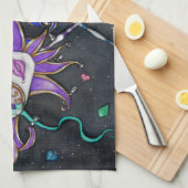 喜劇/悲劇ジェスターマスク キッチンタオル (四つ折り)