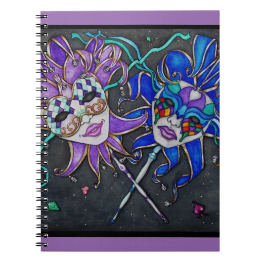 喜劇/悲劇ジェスターマスク ノートブック (正面)