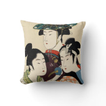 喜多川歌麿画の3人の若い男女