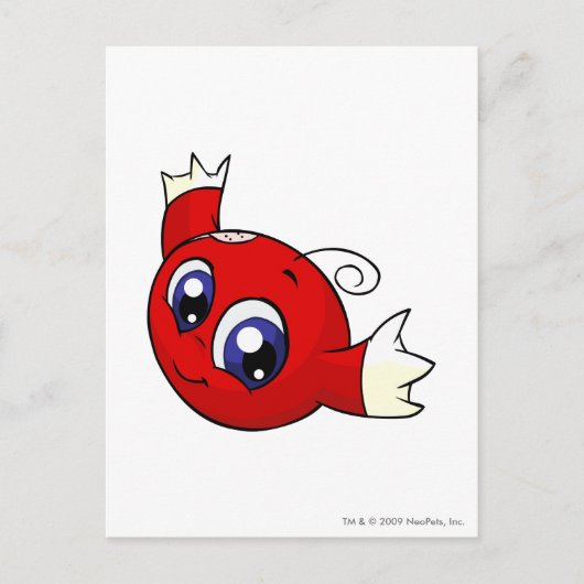 喜子レッド ポストカード (正面)