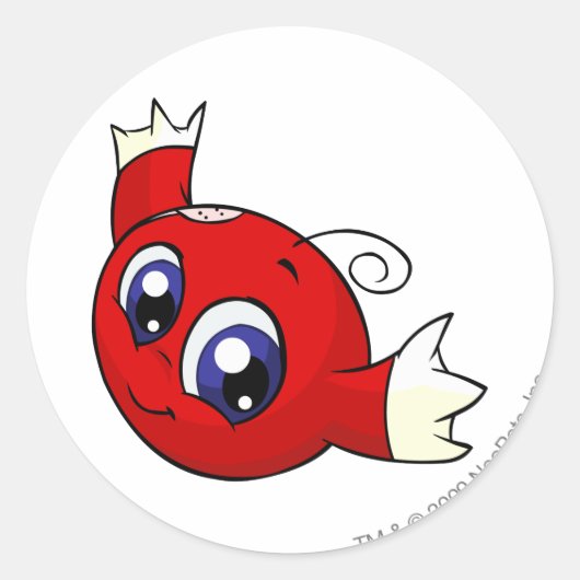 喜子レッド ラウンドシール (正面)