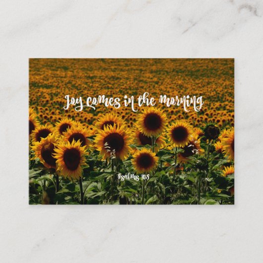 喜感動的びの聖句 名刺 (正面)