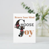 喜感動的びを選択して心を更新 ポストカード (スタンド正面)