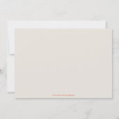 喜福双全中国结婚邀请函 招待状 (裏面)