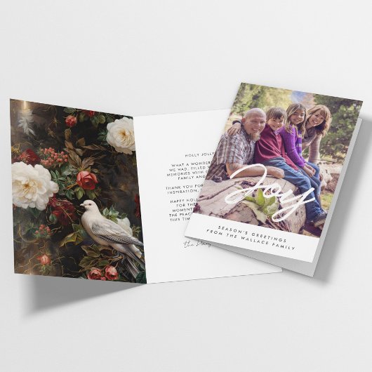 喜 Modern 感謝家族写真 シーズンカード