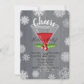 喝采の休日のカクテルのパーティの招待状 招待状 (正面)