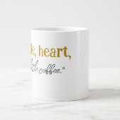 喧騒とハートと小さなコーヒー」 ジャンボコーヒーマグカップ (正面)