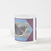 喪に服した蝶 フロストグラスマグカップ (正面左)