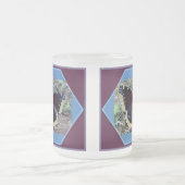 喪に服した蝶 フロストグラスマグカップ (中央)