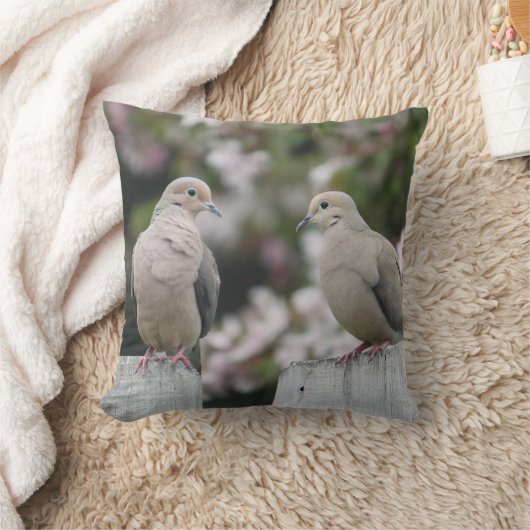 喪に服した鳩の写真 クッション (ブランケット)