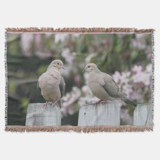 喪に服した鳩の写真 スローブランケット (正面)